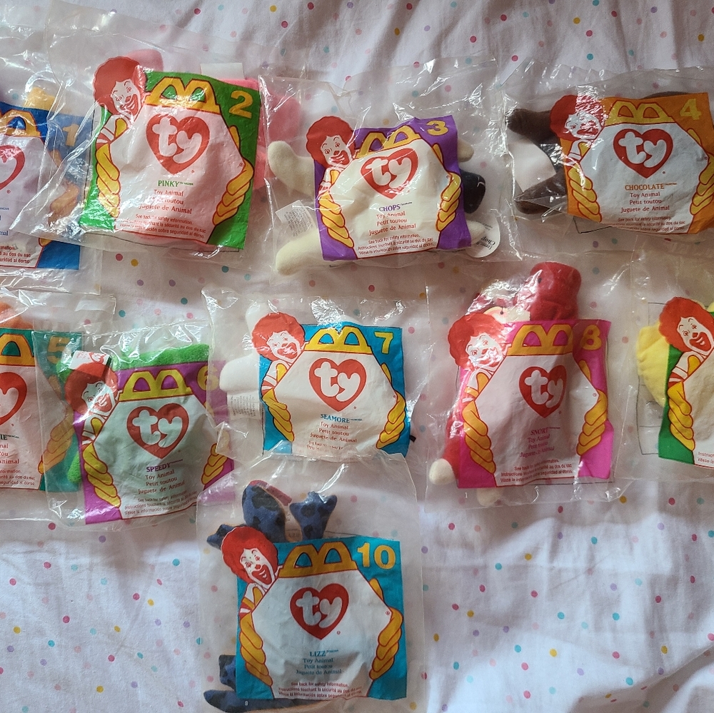 Complete set 1996 McDonald's Beanie Babies
